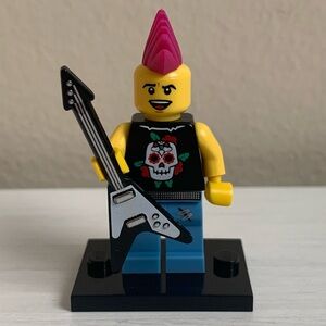 LEGO 8804 Series 4 Punk Rocker Collectible Minifigure with Guitar & Stand